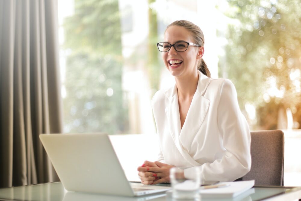 woman working